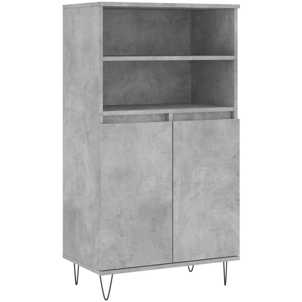 Credenza Grigio Cemento 60x36x110 Cm In Legno Multistrato - Foto 2