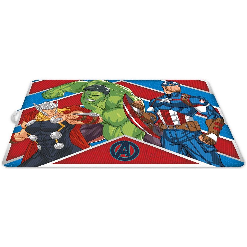 Tovaglietta Individuale Blu E Rossa Per Bambini In Plastica Avengers Thor Hulk Captain America - Foto 1