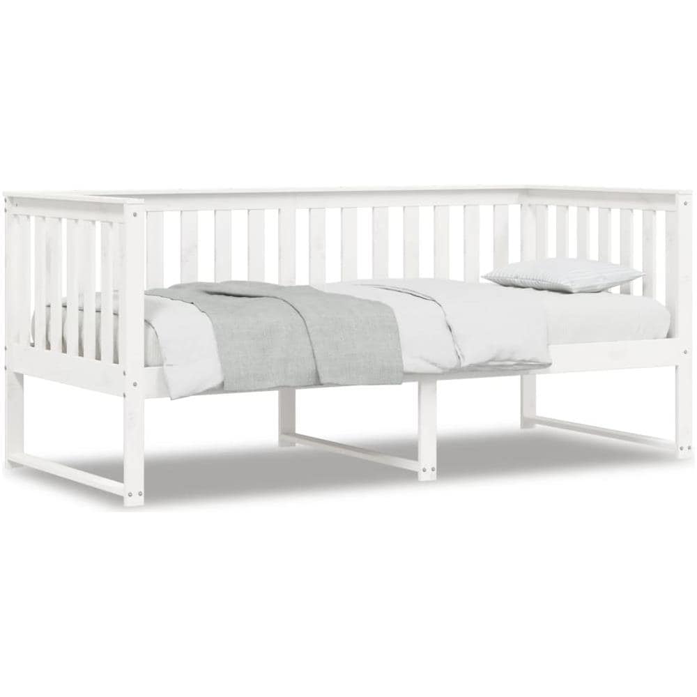 Dormeuse Bianca 90x190 Cm In Legno Massello Di Pino - Foto 2