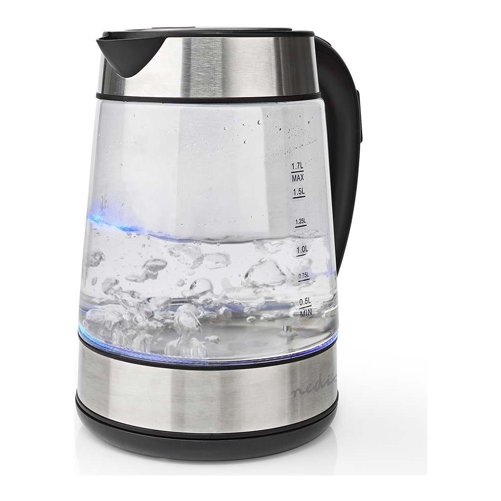 KAWK320EGS bollitore elettrico 1,7 L 2200 W Acciaio inossidabile, Trasparente - Foto 1