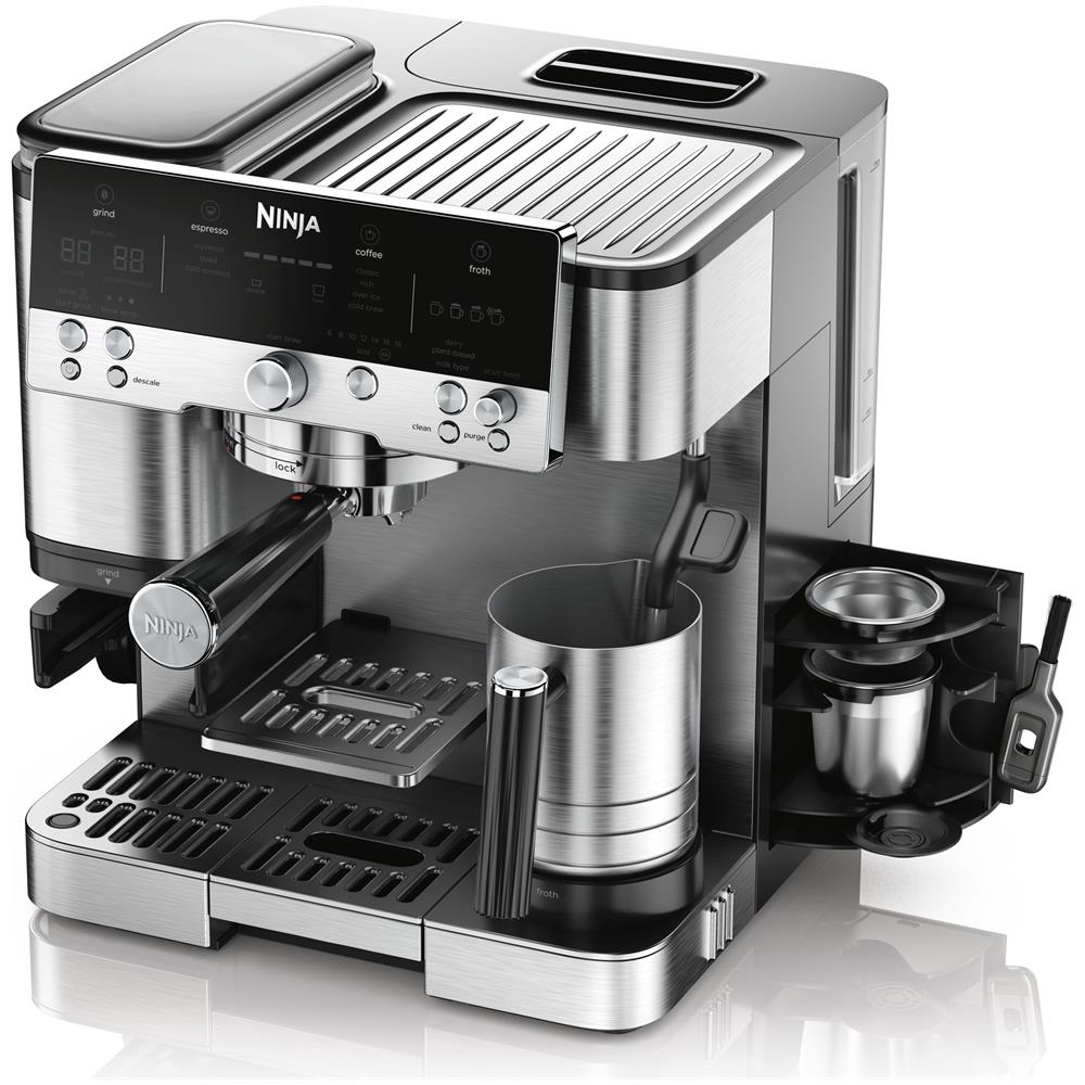Macchina da caffè Luxe Café Premier 3-in-1 ES601EU, Macchina per espresso, 2 L, Chicchi di caffè, Macinatore integrato, 1650 W, Nero, Acciaio inox - Foto 2