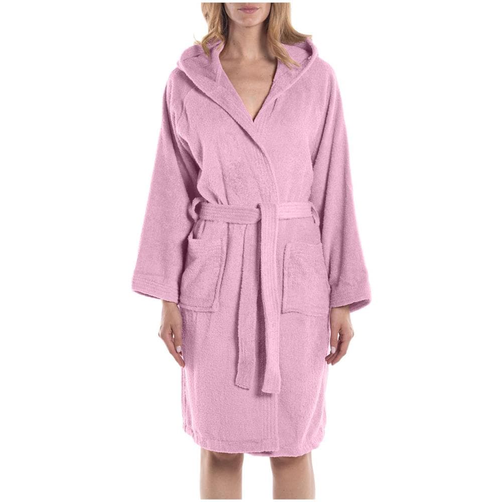 Accappatoio Con Cappuccio Spugnissima Minorca In Cotone Colore Rosa Misura Xl - Foto 1