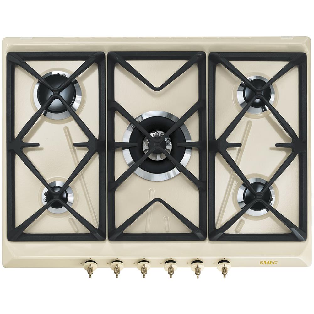 Piano Cottura SRV876POGH a Gas 5 Zone Cottura da 70 cm Colore Panna - Foto 2