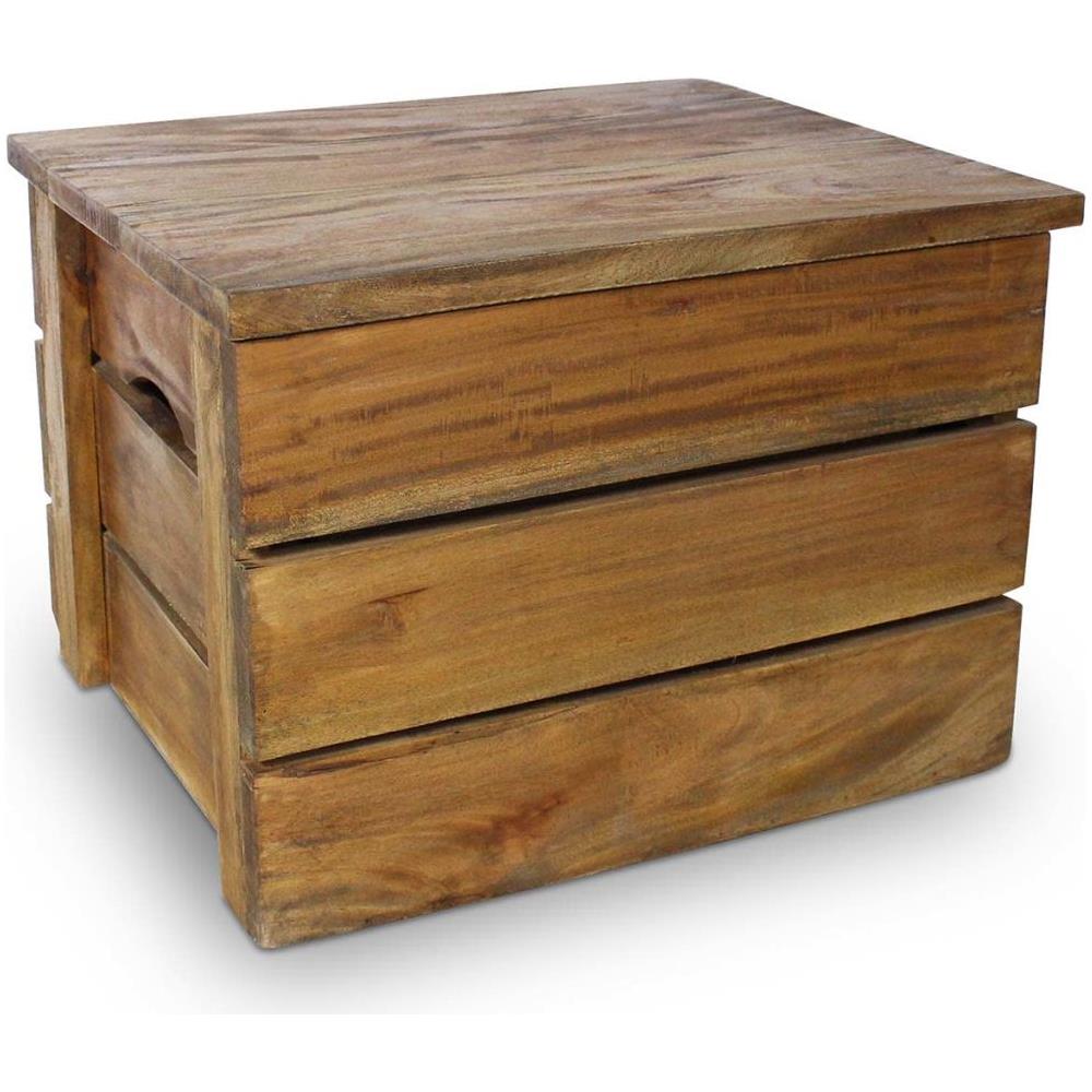 Set di Casse Portaoggetti 2 pz in Legno Massello di Mogano - Foto 3