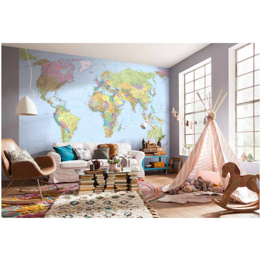 Fotomurale World Map Xxl 368x248 Cm Xxl4-038 - Foto 2