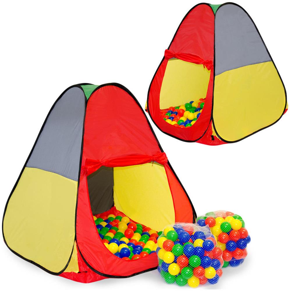 LittleTom Tenda Giocattolo Bambino 100x100x72cm Piscina di Palline Pop-up Azzurro