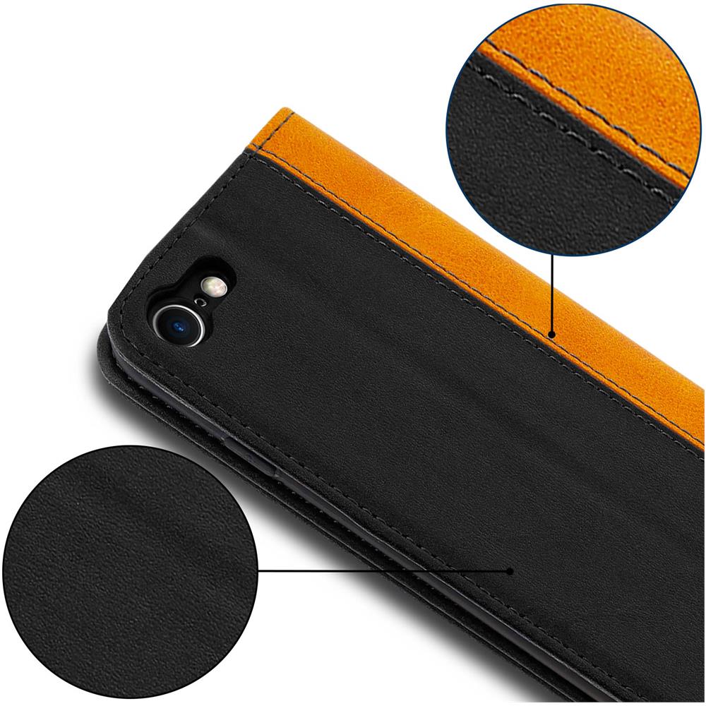 Custodia Iphone 7 E 8 Portacarte Funzione Supporto Nero - Foto 5