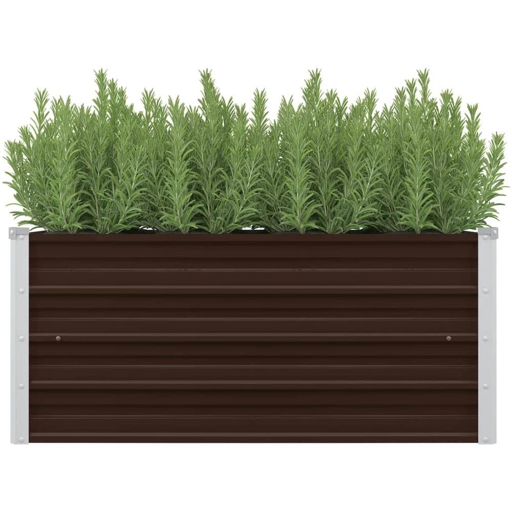 Letto Rialzato Giardino Marrone 100x40x45 cm in Acciaio Zincato - Foto 1