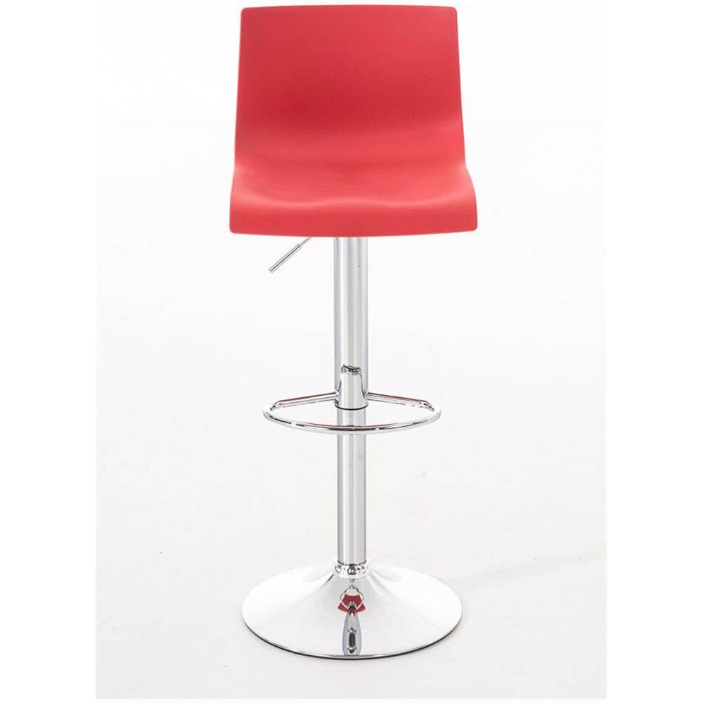 Sgabello Alto Hoover in Polipropilene E Metallo I Sgabello Bar Design Regolabile 59-80 CM I Sedia Sgabello Girevole 360°con Schienale Rosso - Foto 2