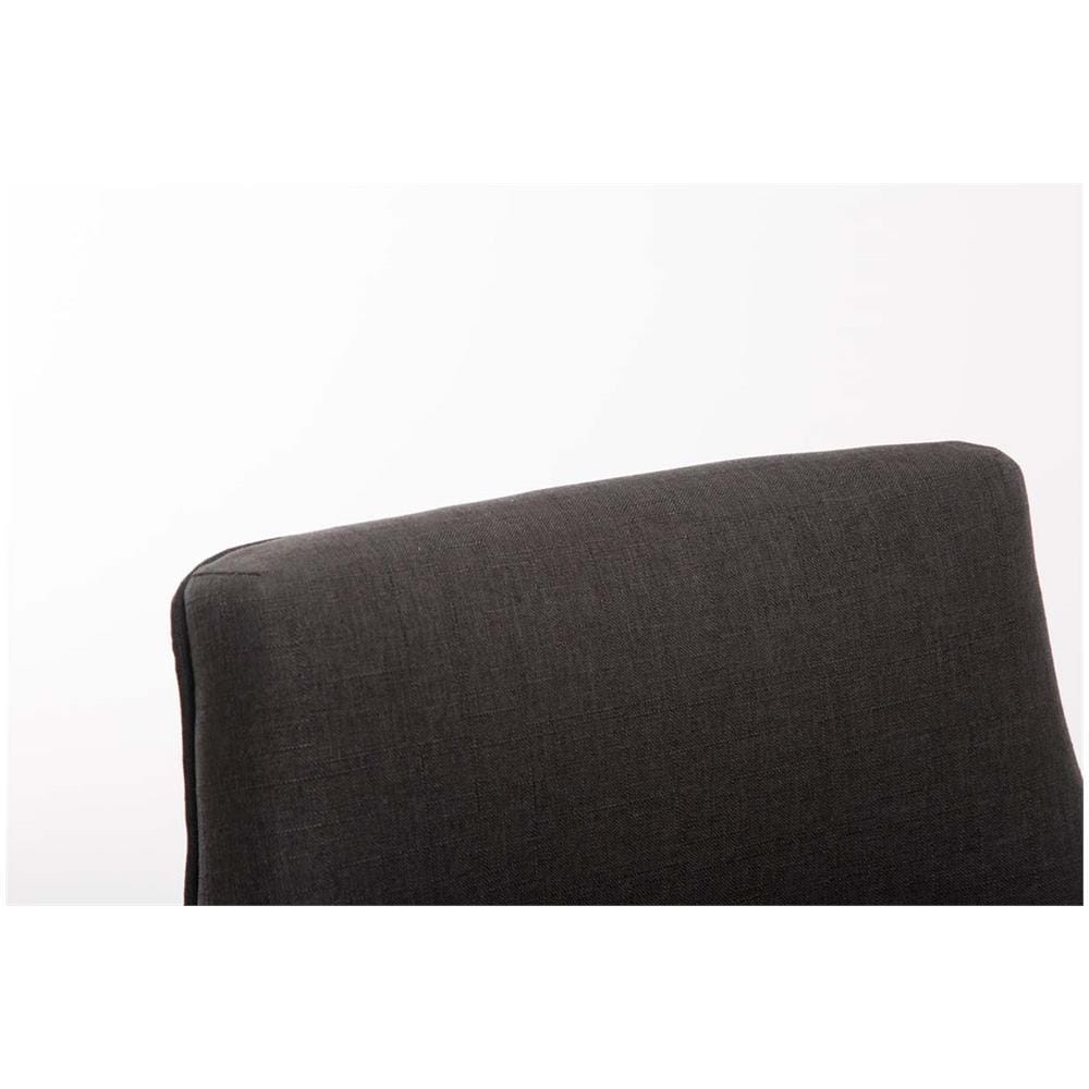 Sgabello Alto Bar Innsbruck in Tessuto I Sedia Alta da Cucina Imbottita in Legno I Sgabello Poltroncina Vintage con Poggiapiedi I Carico Max 150KG Grigio Scuro Base Antico Scuro - Foto 5