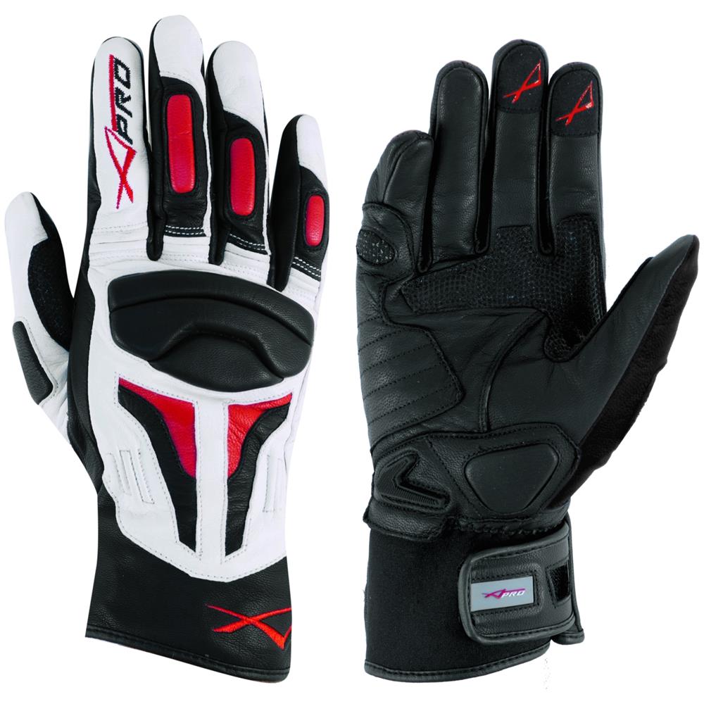 Guanto Sportivo Moto Touring Pelle Enduro Motard Motociclismo Bianco / rosso 3xl - Foto 1