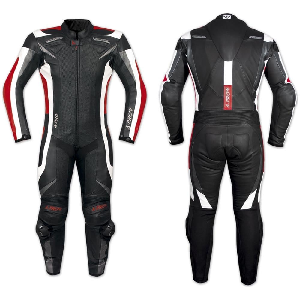 Tuta Intera Moto Pelle Professionale Traforata Protezioni Ce Estiva Rosso 54 - Foto 1