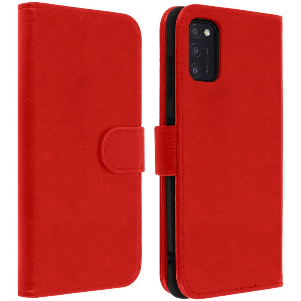Custodia Samsung Galaxy A41 Portadocumenti Funzione Supporto Rosso - Foto 1