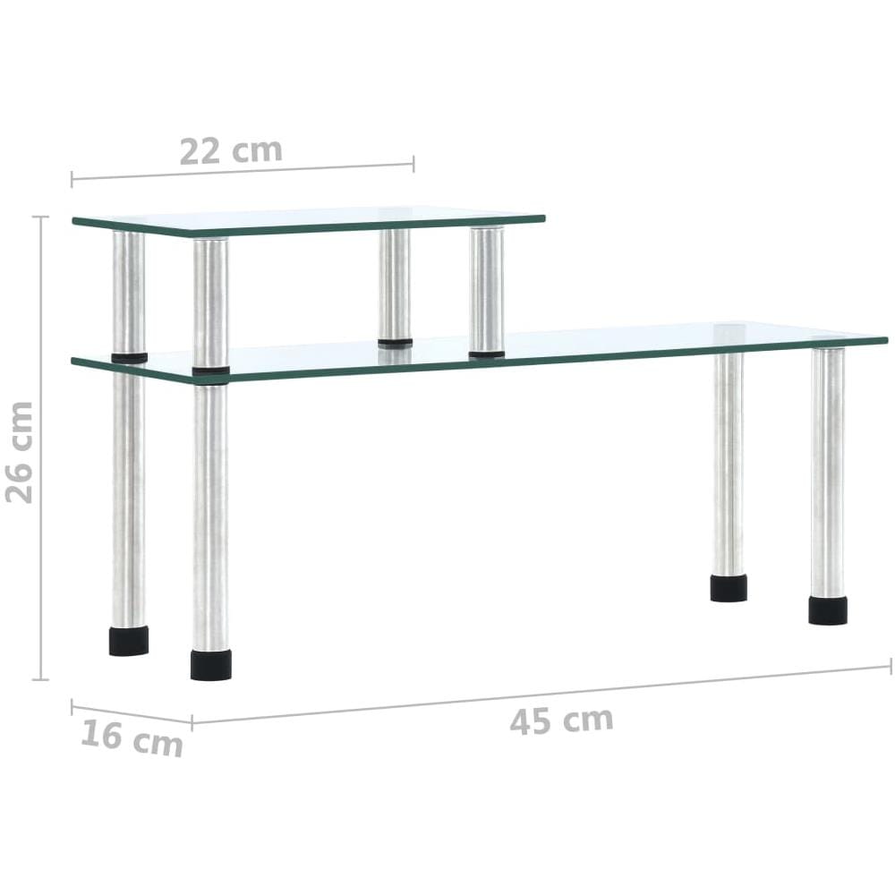 Mensola Da Cucina Trasparente 45x16x26 Cm In Vetro Temperato - Foto 6