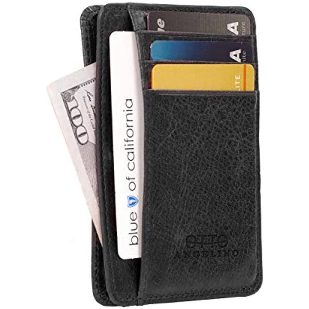 Portafoglio Da Uomo Sottile, In Vera Pelle E Con Raccoglitore Tesse - Spazio Per Carte Di Credito, Debito, Ref. 0600434890491 - Foto 1