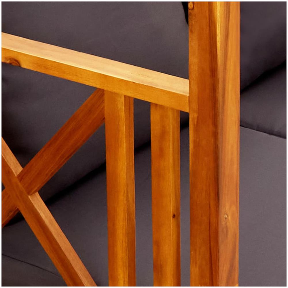 Panca Giardino Con Baldacchino E Poggiapiedi Massello Di Acacia - Foto 2