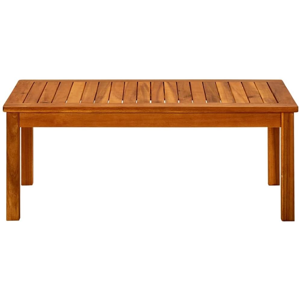 Tavolino Da Giardino 90x50x36 Cm In Legno Massello Di Acacia - Foto 2