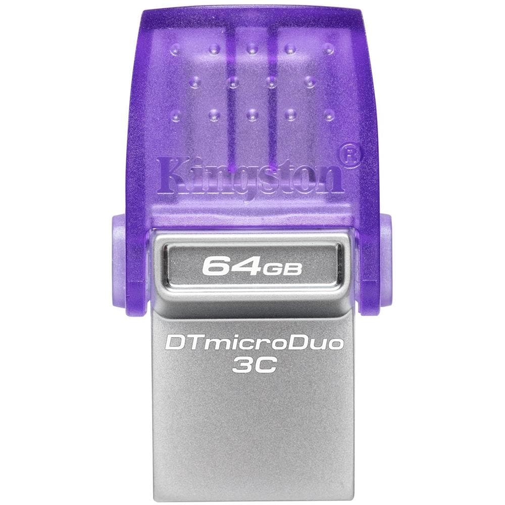Chiavetta USB 64 GB DataTraveler microDuo 3C USB Tipo A / Tipo C 3.2 Gen 1 Colore Porpora / Acciaio inossidabile - Foto 1