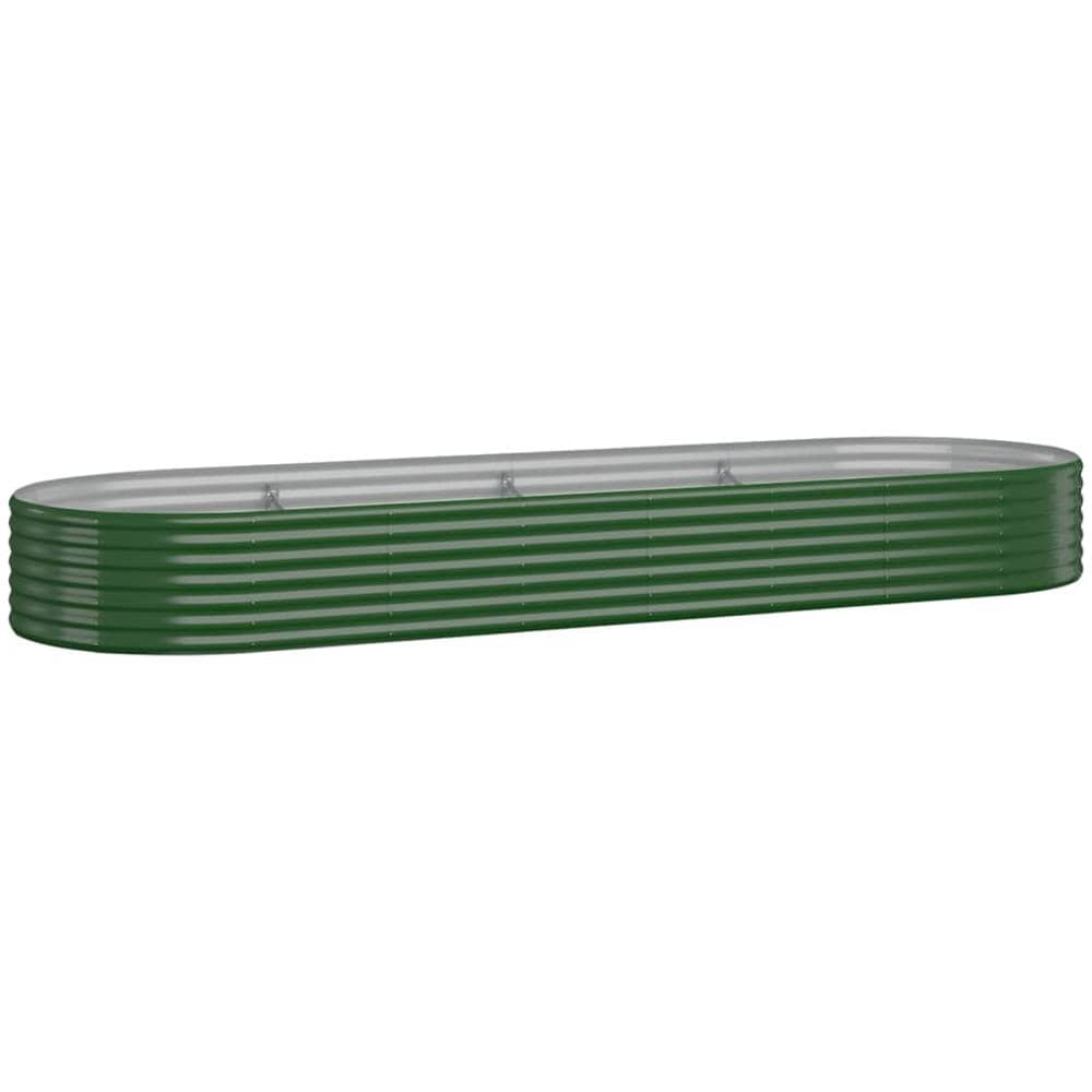 Letto Giardino Acciaio Verniciato a Polvere 322x100x36 cm Verde - Foto 1