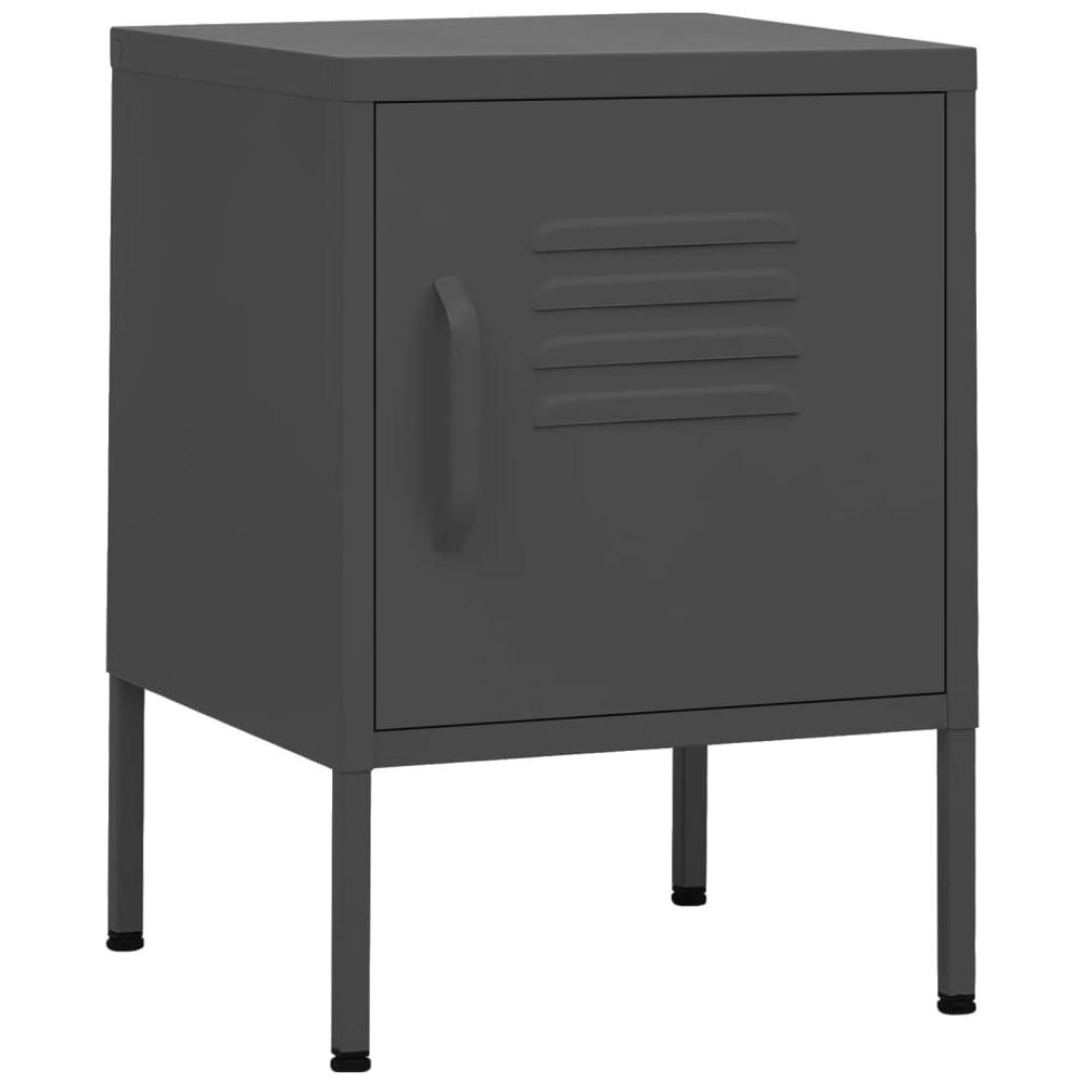 Comodino Antracite 35x35x51 Cm In Acciaio - Foto 2