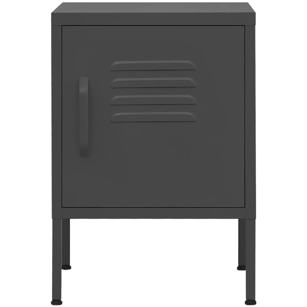 Comodino Antracite 35x35x51 Cm In Acciaio - Foto 3