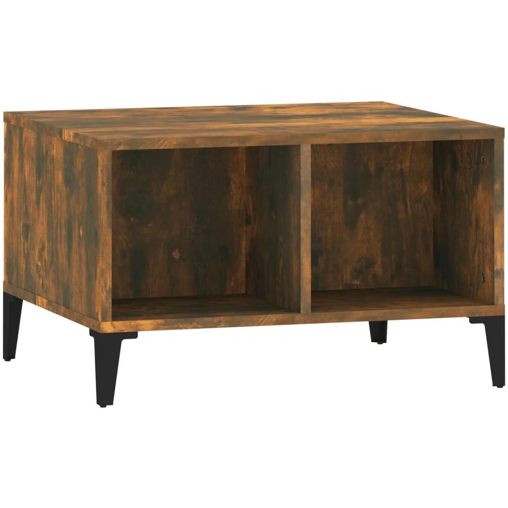 Tavolino Da Salotto Rovere Fumo 60x50x36,5 Cm Legno Multistrato - Foto 2