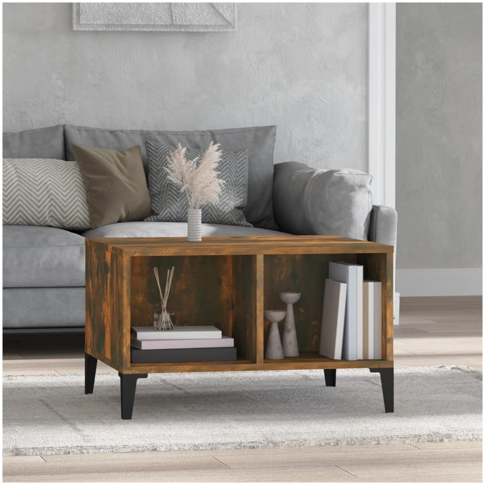 Tavolino Da Salotto Rovere Fumo 60x50x36,5 Cm Legno Multistrato - Foto 1