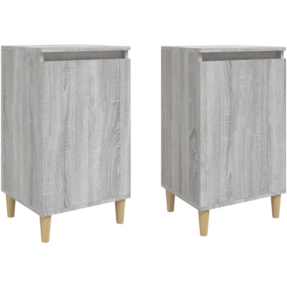 Comodini 2 Pz Grigio Sonoma 40x35x70 Cm In Legno Multistrato - Foto 2