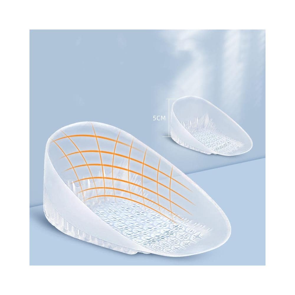 1 Paio Di Cuscinetti In Gel Per Tallone A Forma Di U - Cuscinetto Per Il Sollevamento Dell'altezza Transparent - Foto 2