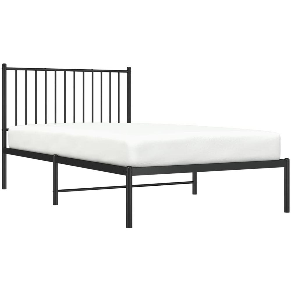 Giroletto Con Testiera In Metallo Nero 100x190 Cm - Foto 3