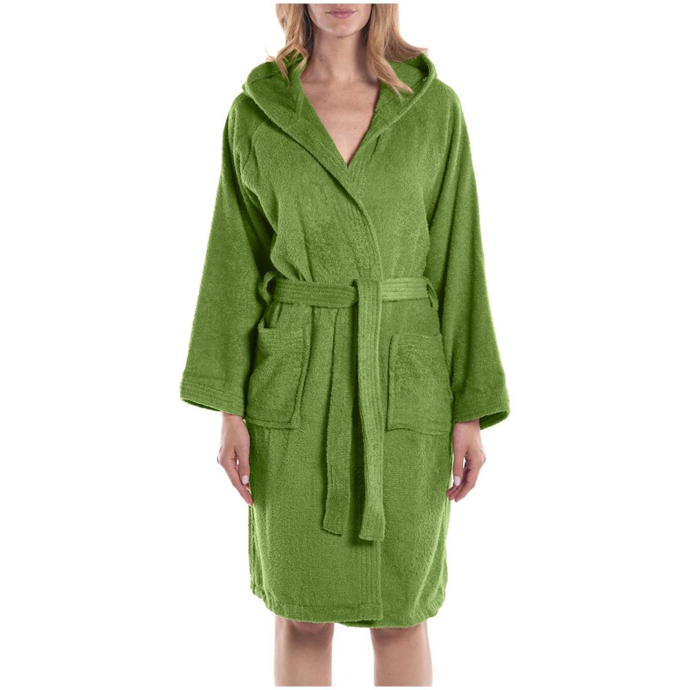 Accappatoio Con Cappuccio Spugnissima Minorca In Cotone Colore Verde Misura Xxl - Foto 2