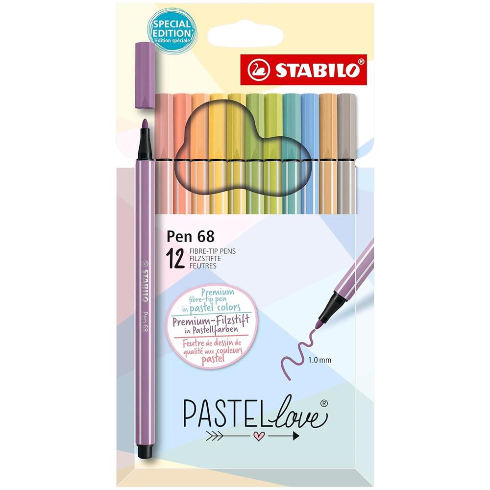 Pen 68 - Pennarello Premium - Pastellove Set - Astuccio da 12 - Colori assortiti - Foto 1