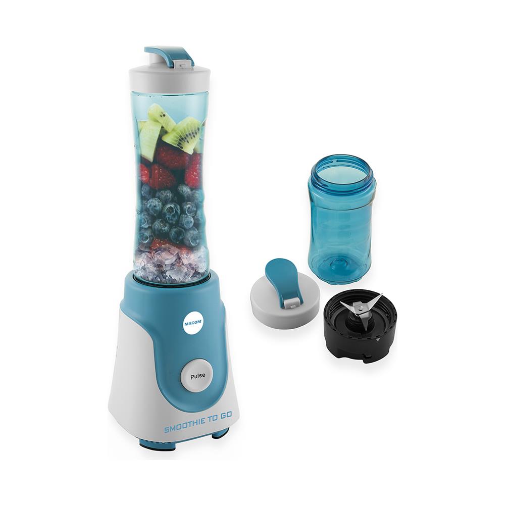 Frullatore 854 Smoothie to Go Capacità 0.6 Litri Potenza 250 Watt Colore Bianco / Azzurro  - Foto 1