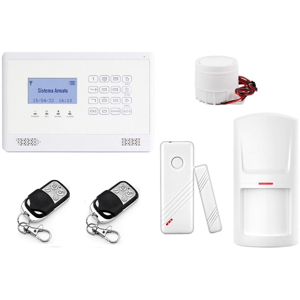 Nuovo Antifurto Lkm Allarme Casa Kit Gsm Wireless Senza Fili Controllabile Da Cellulare Con Apposita App - Menu E Manuale In Italiano Colore Bianco - Foto 1