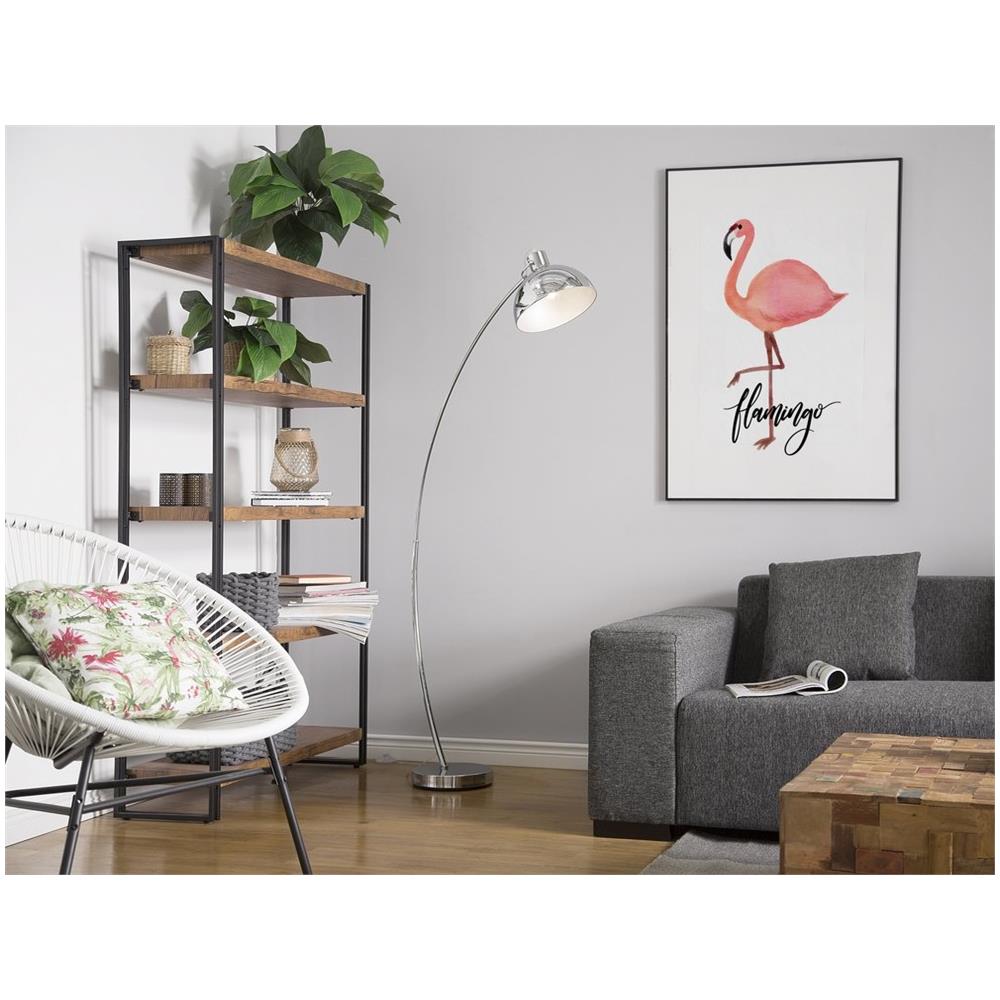 Lampada Da Pavimento In Metallo Cromato 155 Cm Dintel - Foto 2