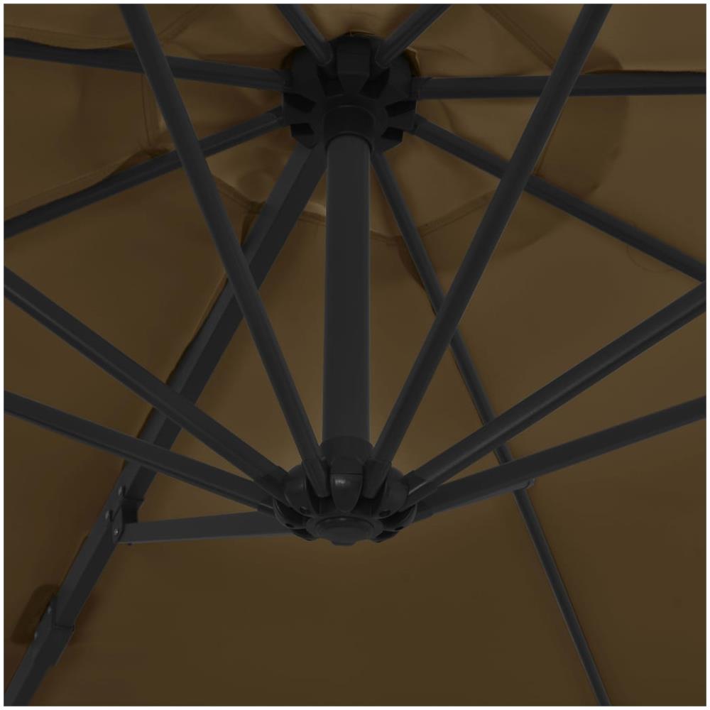 Ombrellone A Sbalzo Con Palo In Acciaio Grigio Talpa 300 Cm - Foto 2