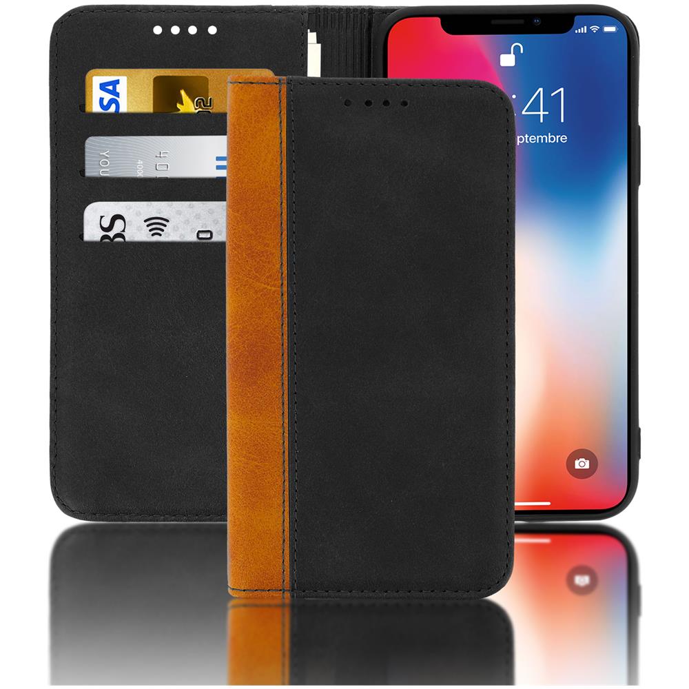 Custodia Iphone X E Xs Portacarte Funzione Supporto Nero - Foto 5