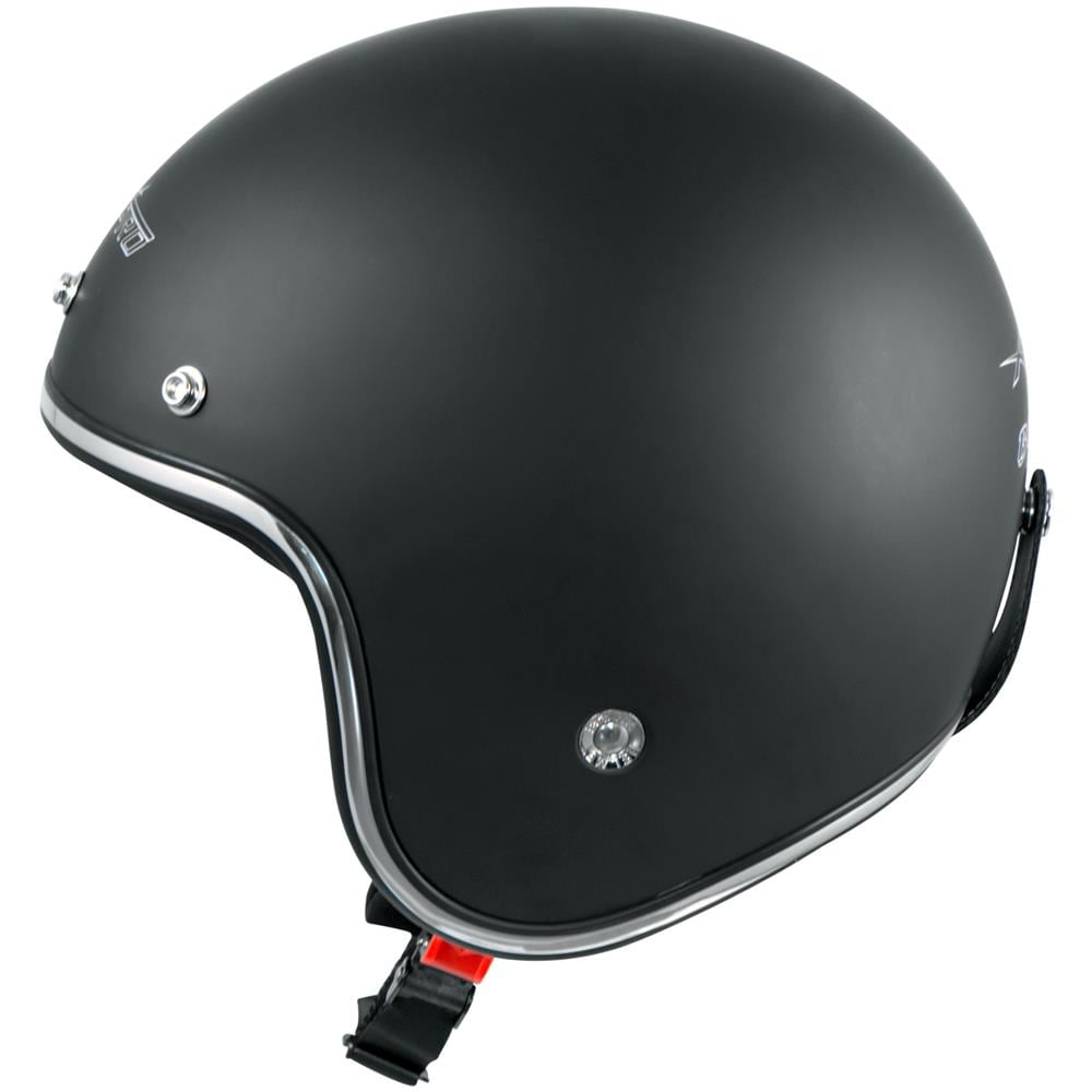 Casco Moto Jet Omologato Ece 22-05 Nero Opaco Custom Scooter Naked Taglia S - Foto 5