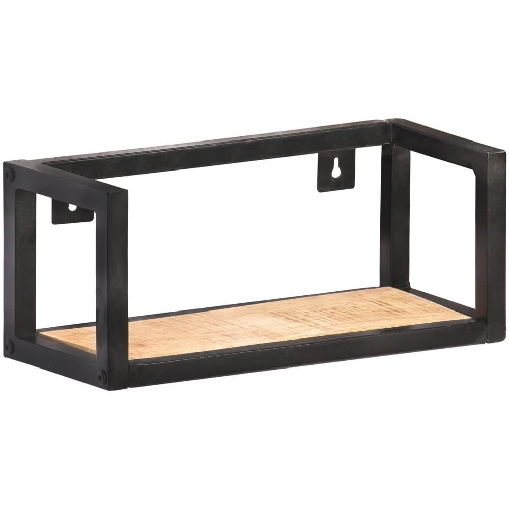 Mensole A Muro 2 Pz 40 Cm In Legno Massello Di Mango Grezzo - Foto 2