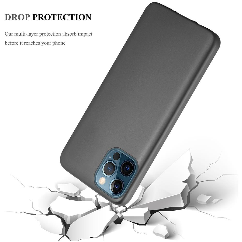 Custodia Compatibile Con Apple Iphone 12 / Iphone 12 Pro In Grigio Metallico - Coperchio Protettivo In Silicone Tpu Flessibile - Foto 7