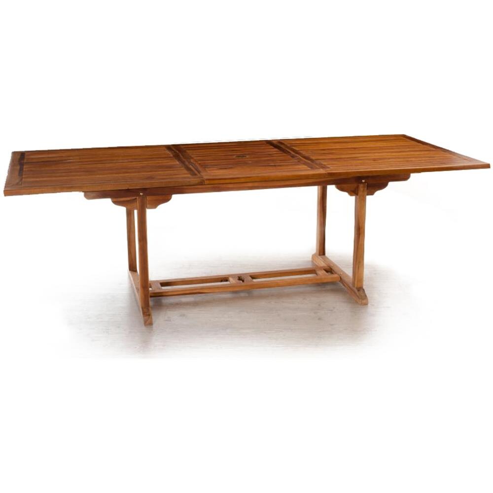 Tavolo Da Giardino Rettangolare 8 Posti + 8 Sedie In Teak Oliato Lubok - Foto 2