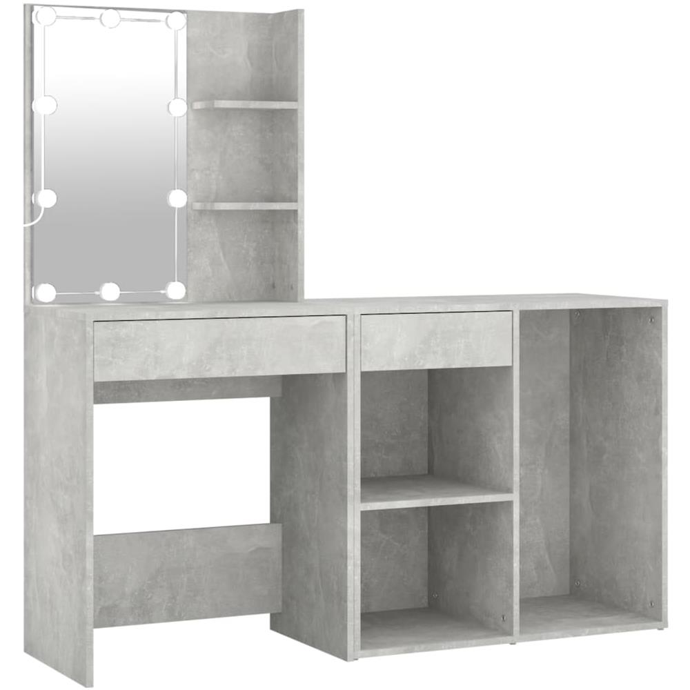 Toeletta Led Con Armadietto In Legno Multistrato Grigio Cemento - Foto 2