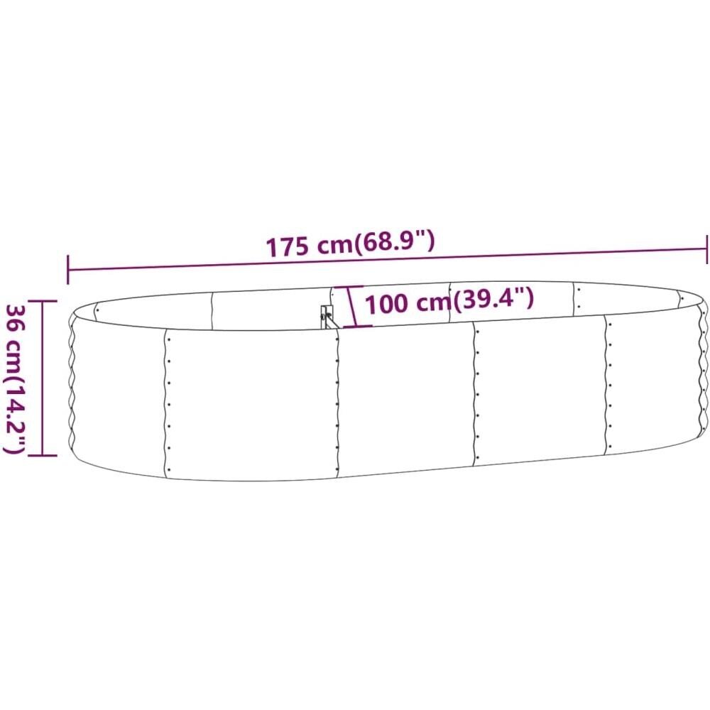 Letto Giardino Acciaio Verniciato Polvere 175x100x36cm Argento - Foto 5