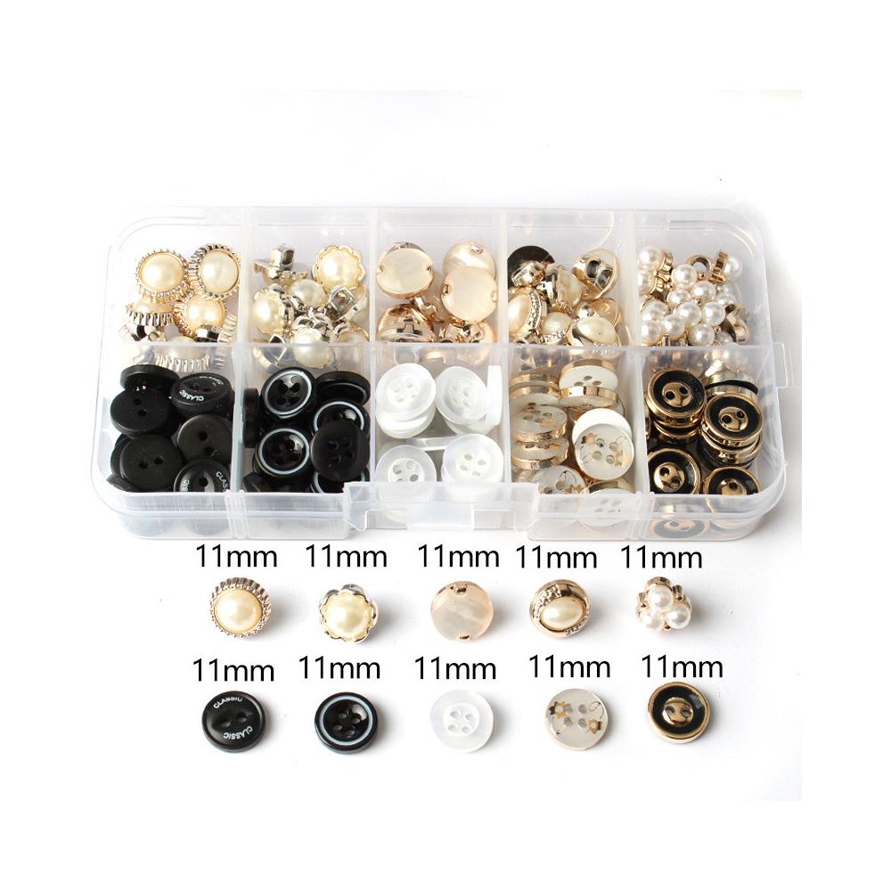 100 Bottoni Da Cucire Con Finte Perle Finte Multicolor Modello 2 - Foto 2