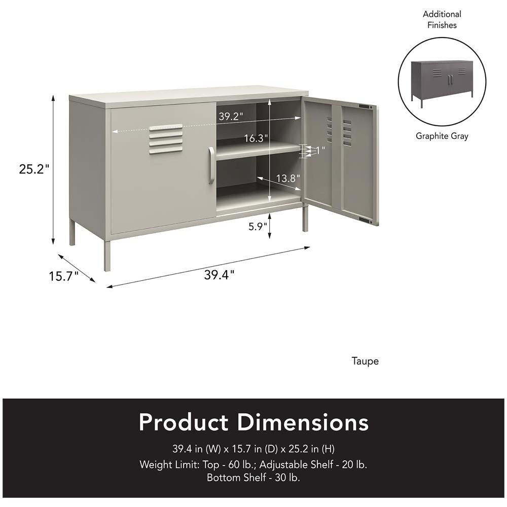 Bradford Mobile A 2 Ante In Metallo Tortora - Foto 2