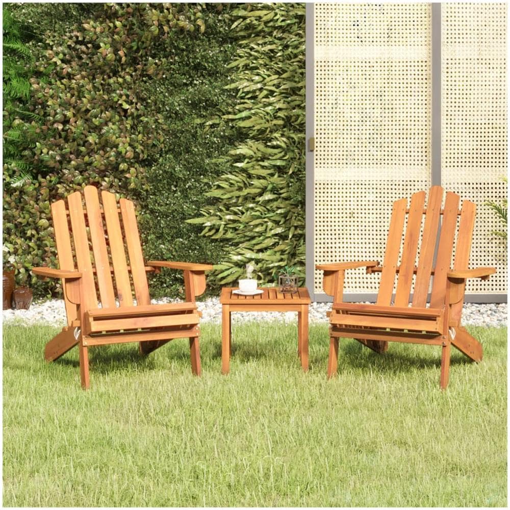 Set Salotto Da Giardino Adirondack 3pz Legno Massello Di Acacia - Foto 1