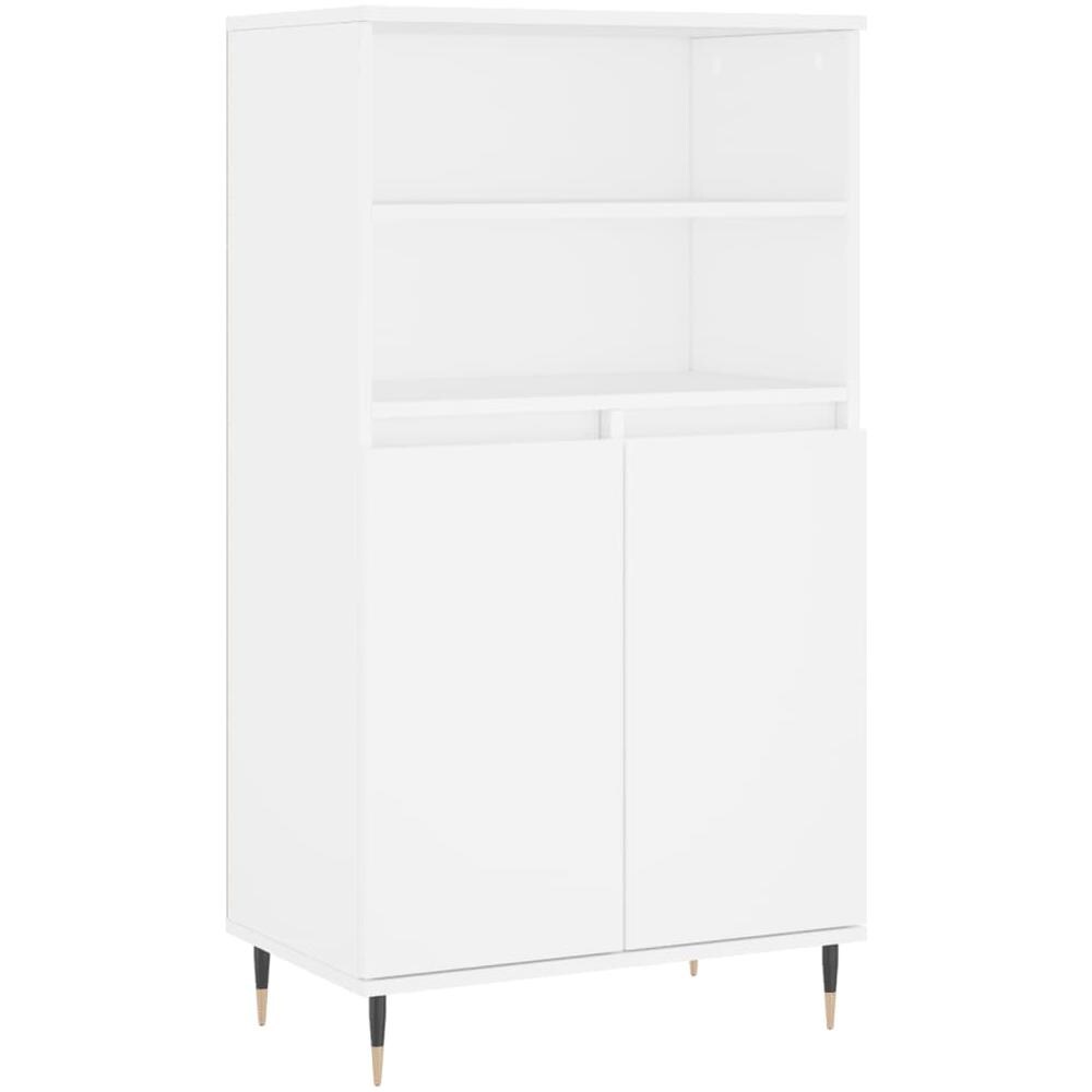 Credenza Alta Bianca 60x36x110 Cm In Legno Multistrato - Foto 2