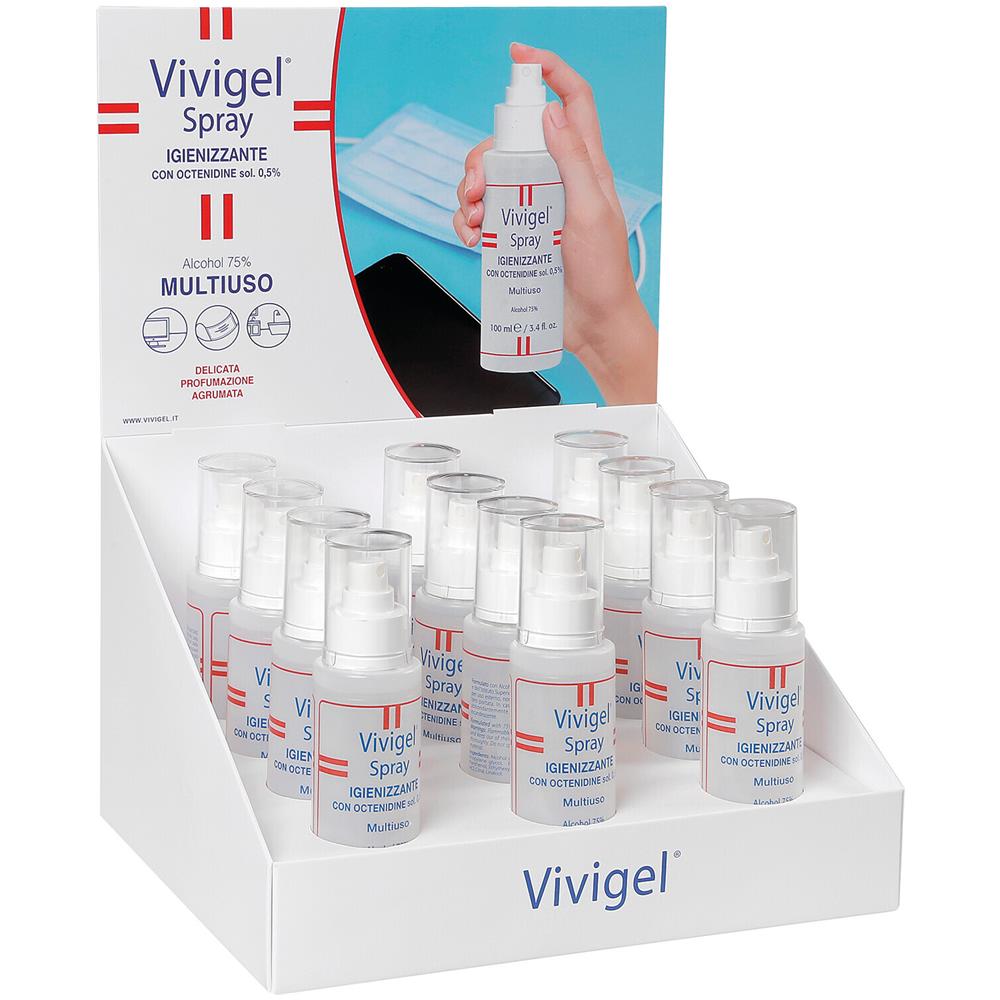 Vivigel, Espositore Da Banco Completo Di 12 Pz Igienizzante Multiuso 100 Ml - Foto 1