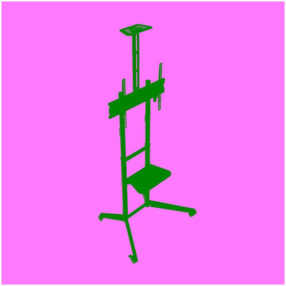 STAFFA PAVIMENTO TV FINO 600X400 NPF10313 LOAD 50KG CON RUOTE - Foto 2