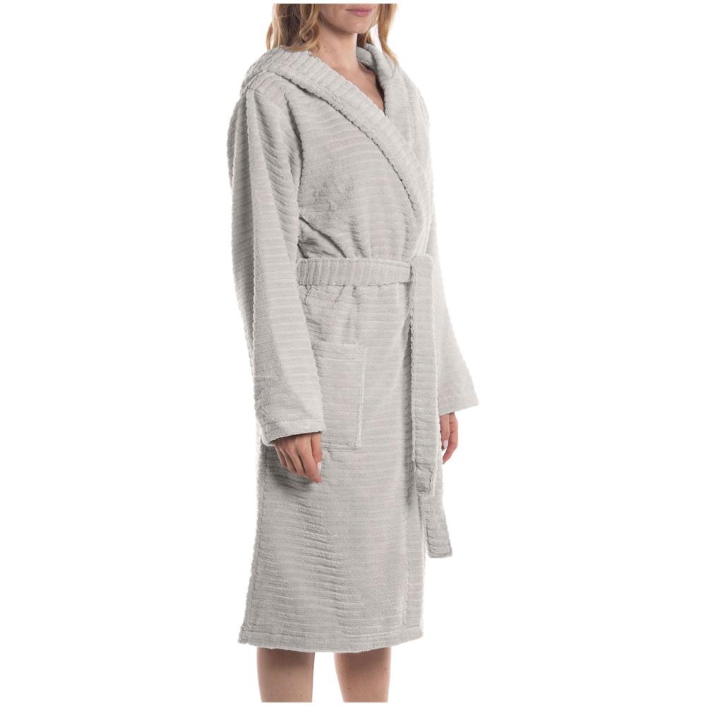 Accappatoio Con Cappuccio Spugnissima Stripe In Cotone Colore Incolore Misura Xlxxl - Foto 1